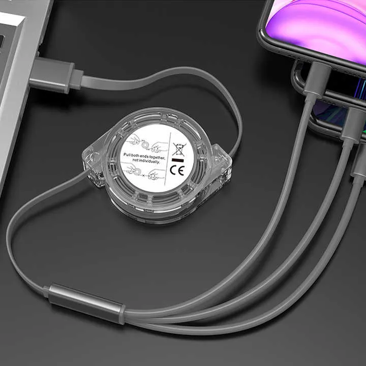 كابل شحن متعدد 3 في 1 ,3 in 1 multi charging cable