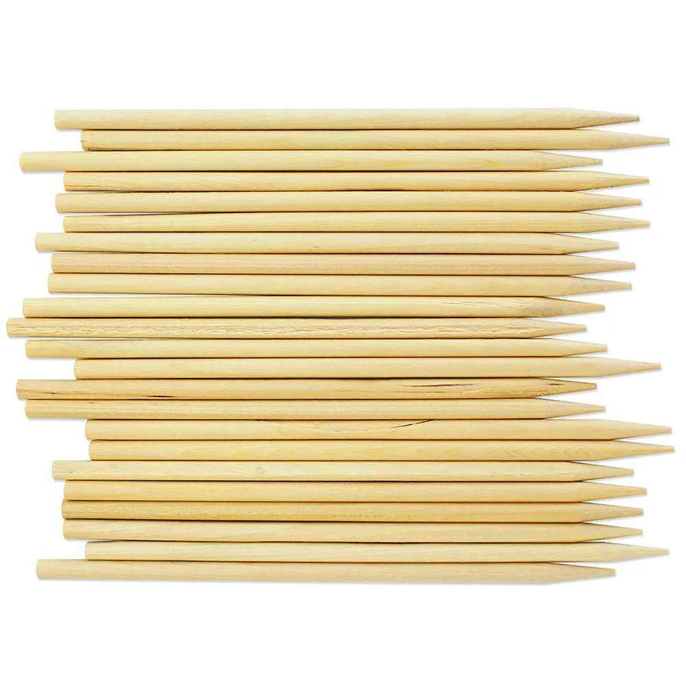 210PC Sturdy Bamboo Sticks 6" Wooden Candy Apple Skewer Corn Dog Culinary Crafts