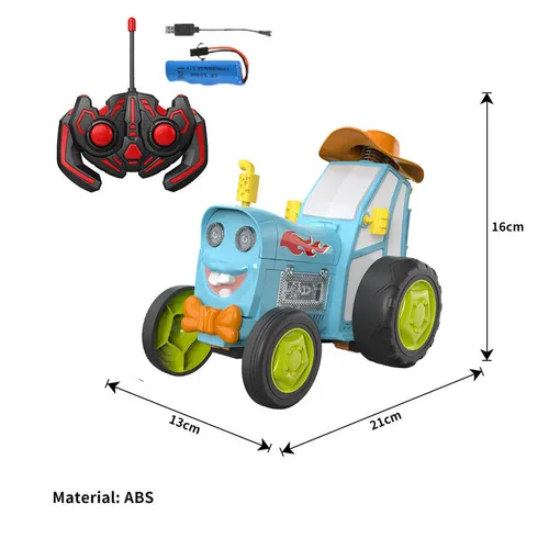 360° Rotating Crazy Jumping Stunt Car | Blue | Light & Music | Remote Control RC Car | AU Plug