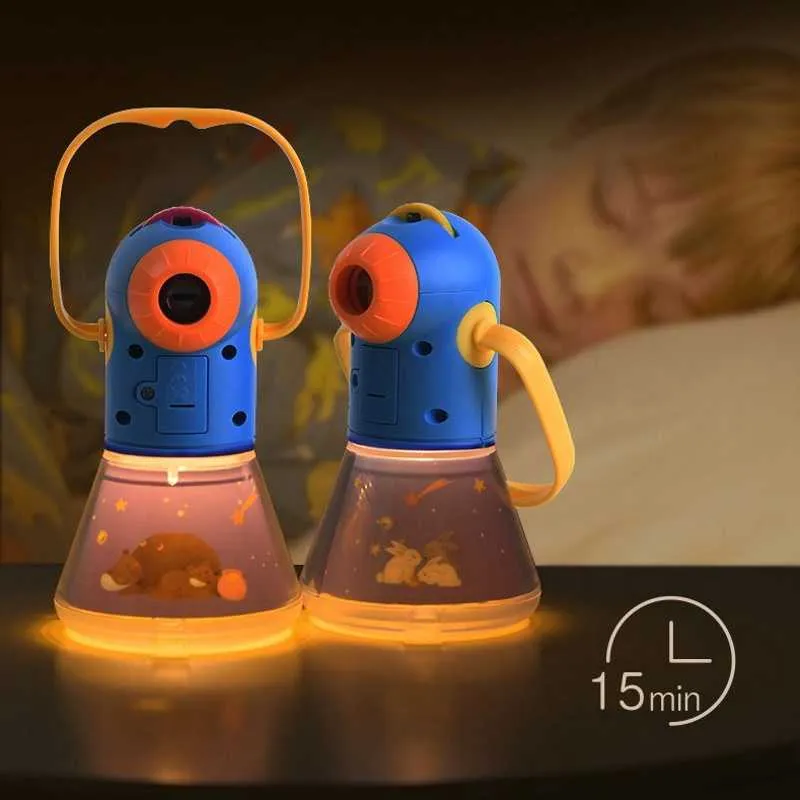 4 in 1 Kids Storybook Torch Projector Educational Toys Starlight Lamp