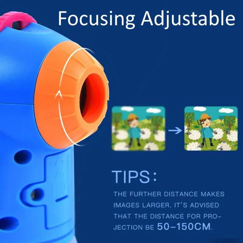 4 in 1 Kids Storybook Torch Projector Educational Toys Starlight Lamp
