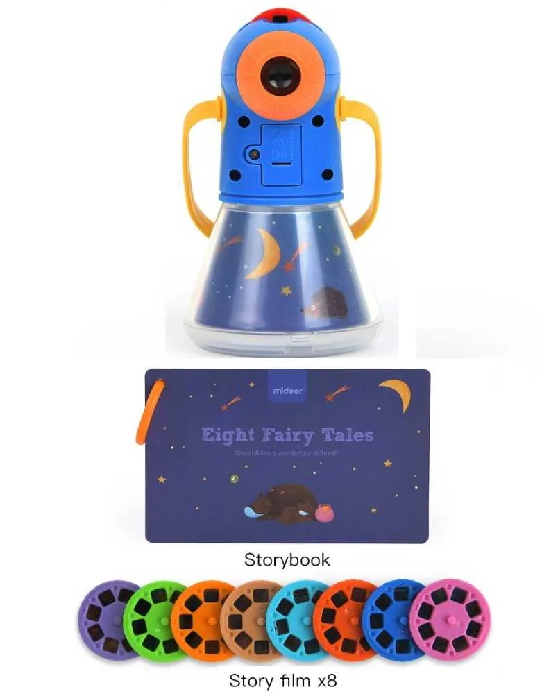4 in 1 Kids Storybook Torch Projector Educational Toys Starlight Lamp