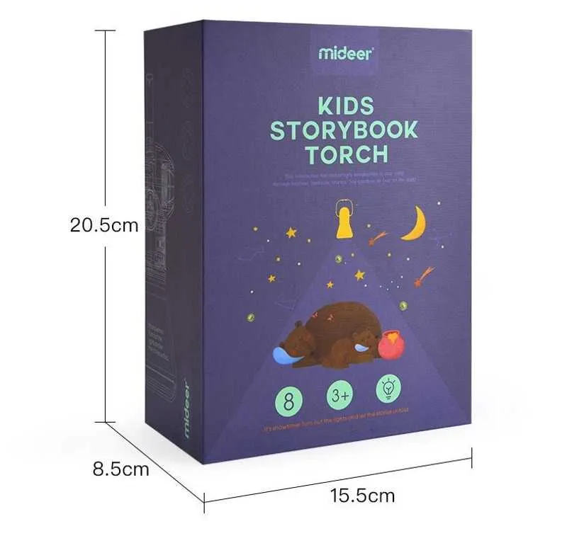 4 in 1 Kids Storybook Torch Projector Educational Toys Starlight Lamp