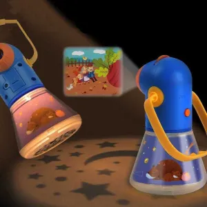 4 in 1 Kids Storybook Torch Projector Educational Toys Starlight Lamp