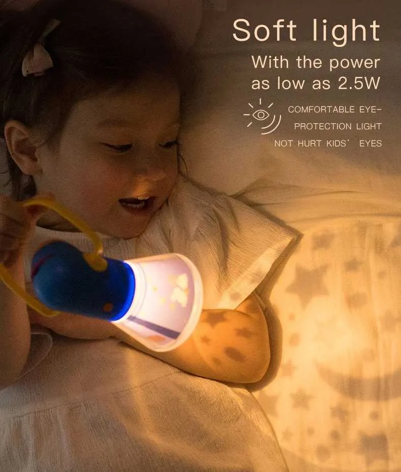 4 in 1 Kids Storybook Torch Projector Educational Toys Starlight Lamp