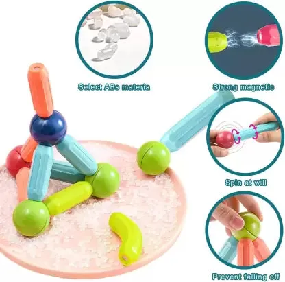 42Pcs Magnetic Puzzle Sticks Set