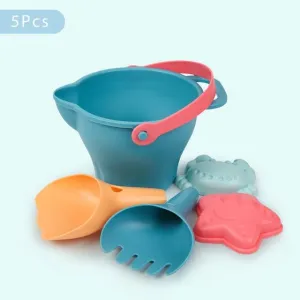 5-14PCS Beach Toys for Kids Sand Toys Set with Bucket Animal Mold