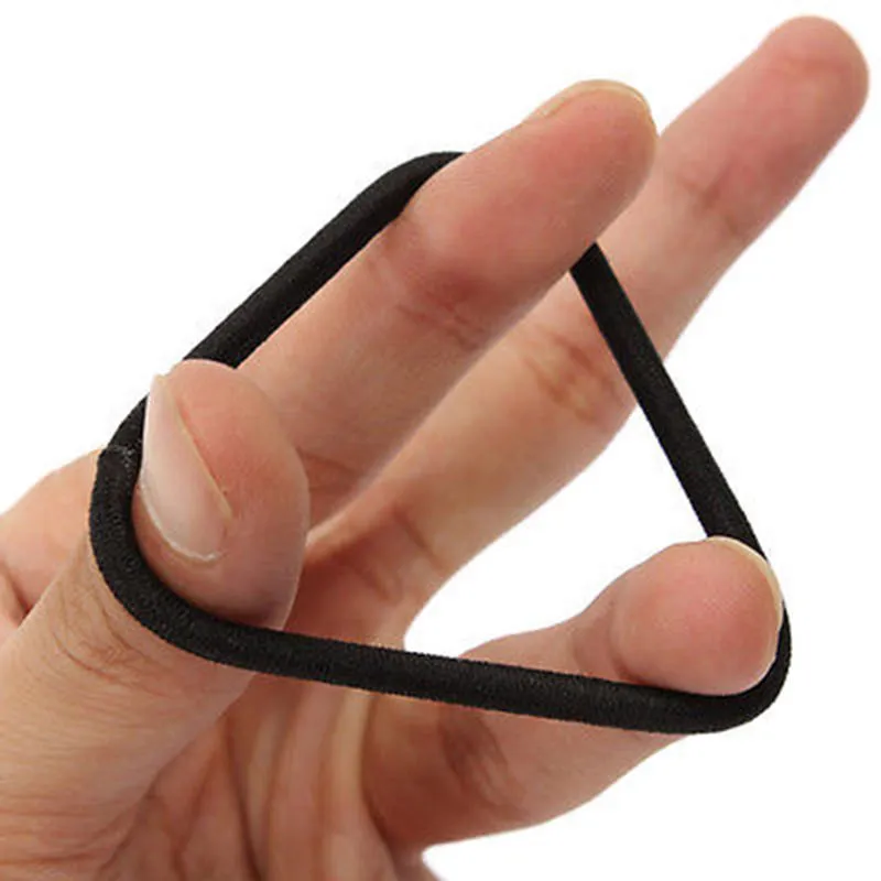 50pcs Women Elastic Hair Ties Band Ropes Rings Ponytail Holder Accessories Black