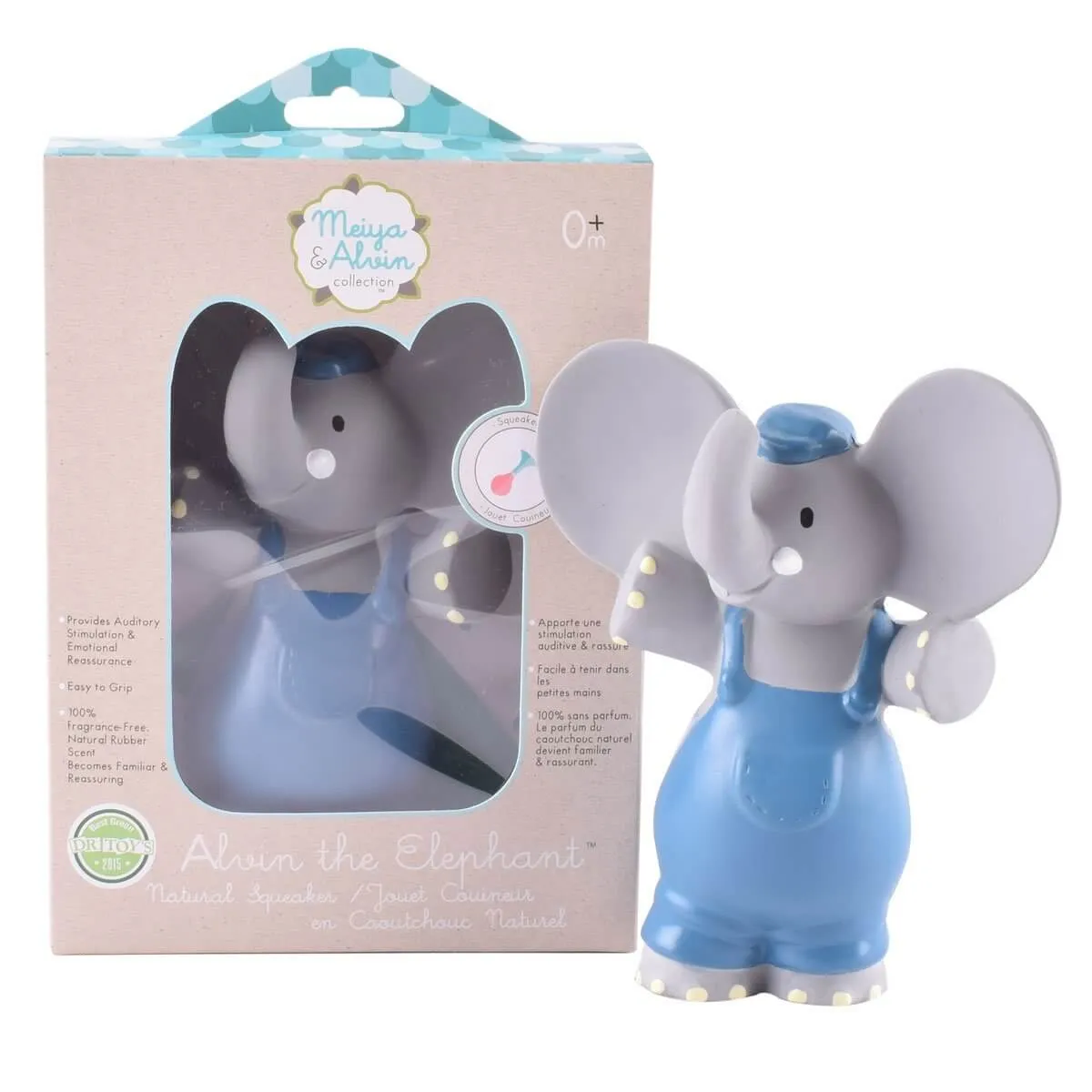 Alvin Elephant Natural Rubber Squeaker Gift Boxed