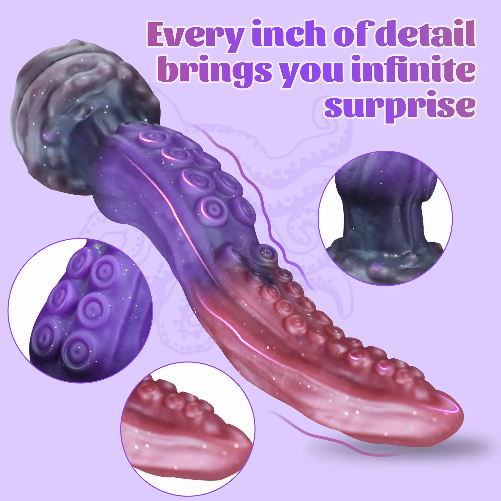 Antenna 10" Long Tentacle Dildo With Super Strong Suction Cup - Laphwing