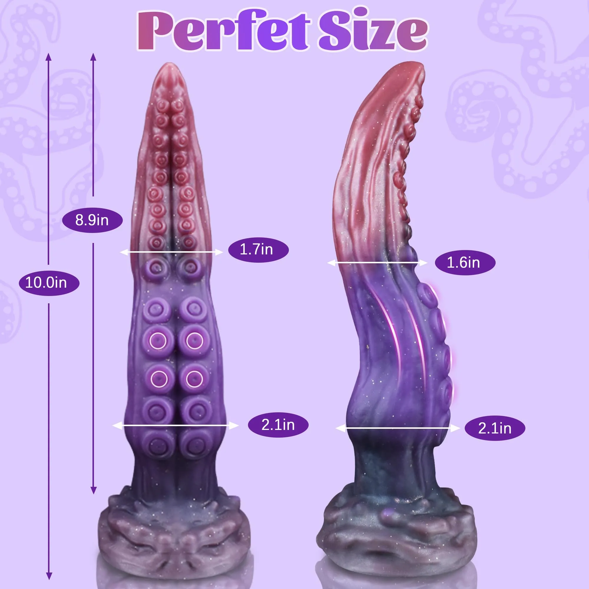 Antenna 10" Long Tentacle Dildo With Super Strong Suction Cup - Laphwing