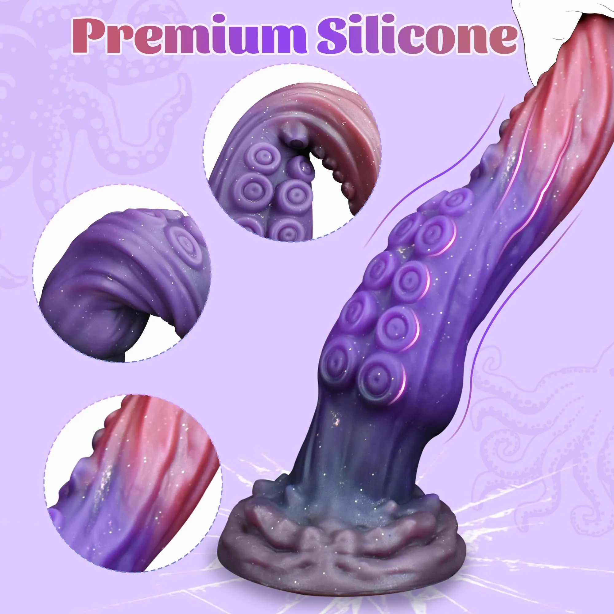 Antenna 10" Long Tentacle Dildo With Super Strong Suction Cup - Laphwing