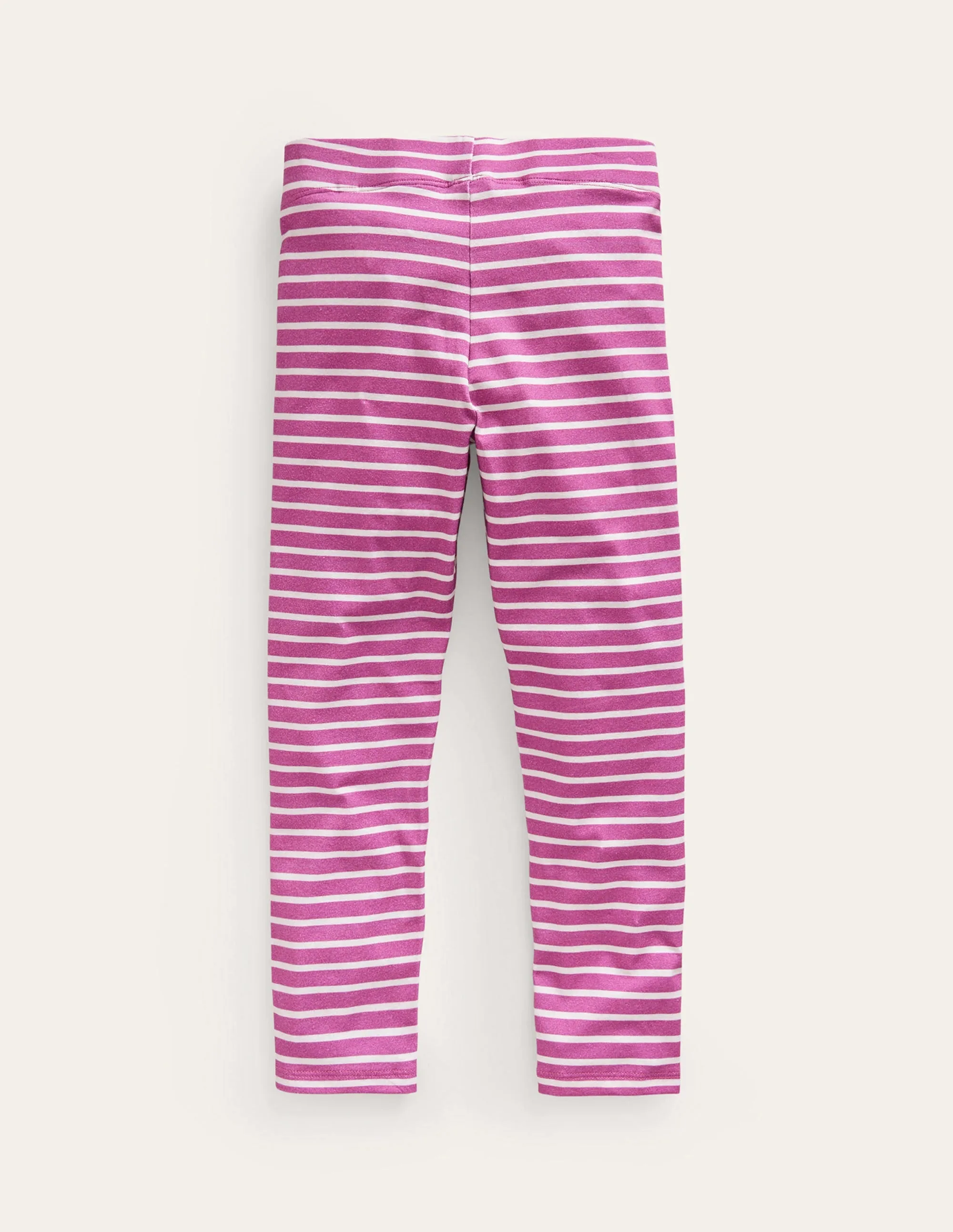 Appliqué Leggings-Strawberry Pink/Ivory Hearts