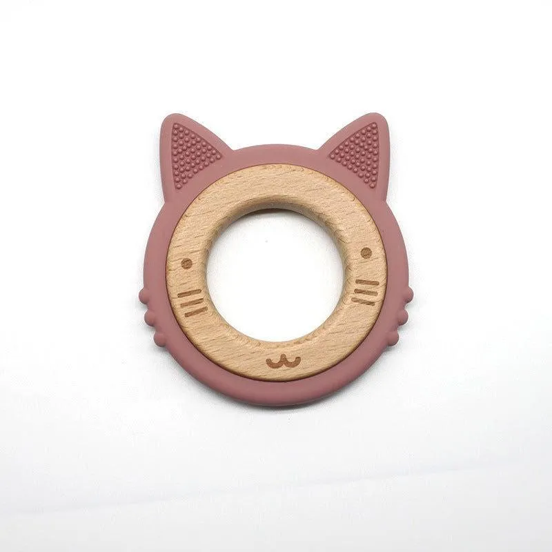 Baby Teether - Cat Design (Wooden)
