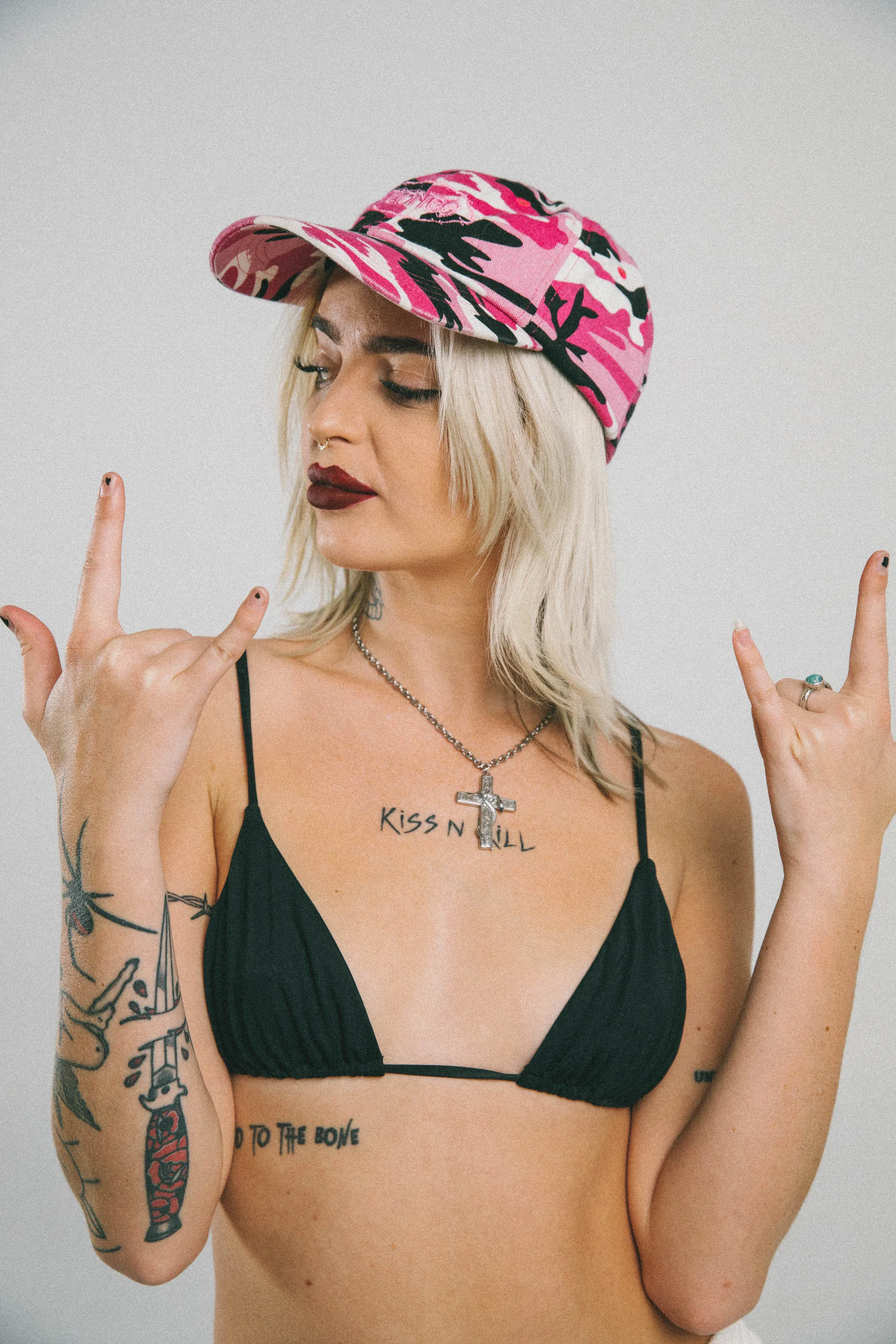 BILLY BONES CLUB BONES BARB DAD HAT - PINK CAMO
