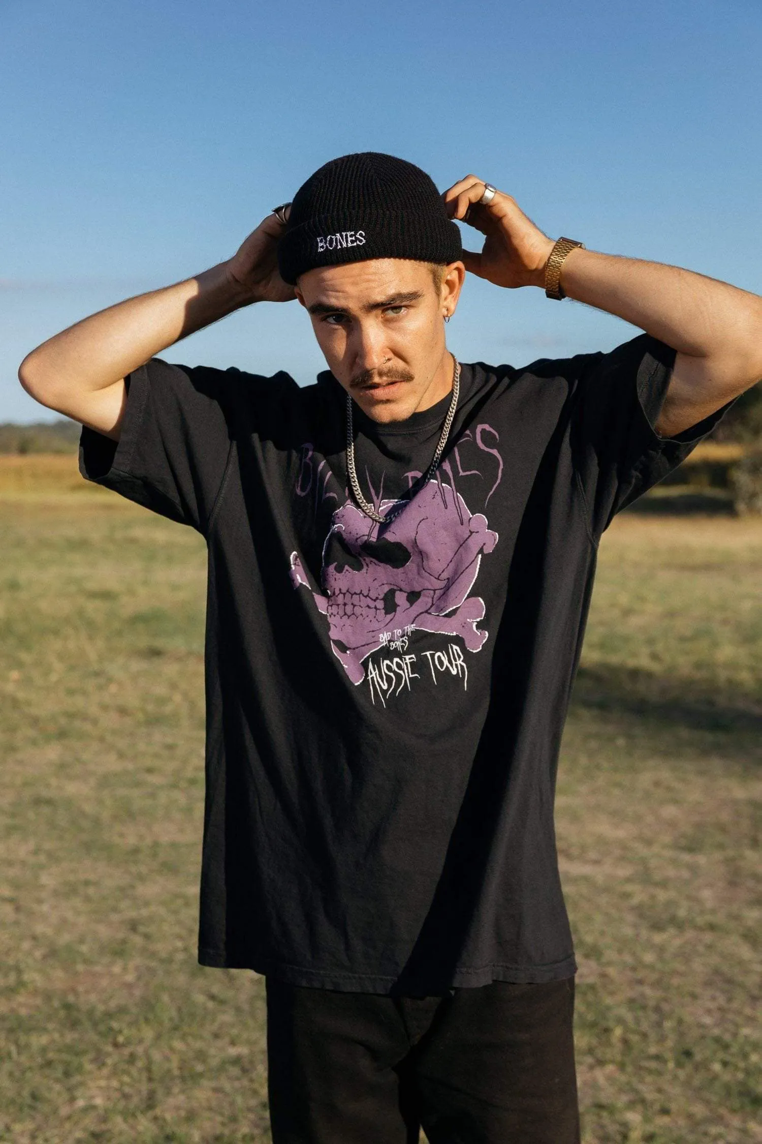 BILLY BONES CLUB DOCKER FIT BEANIE - BLACK