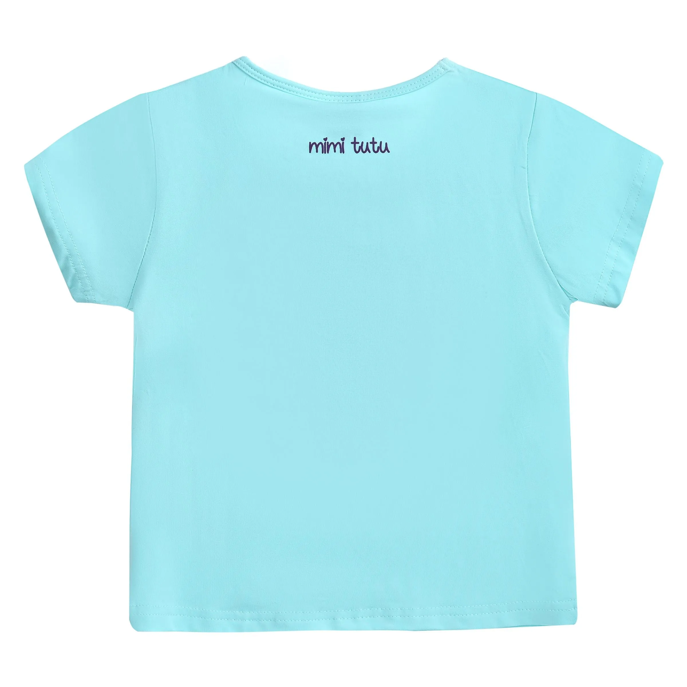 Blue Cat Applique T-Shirt