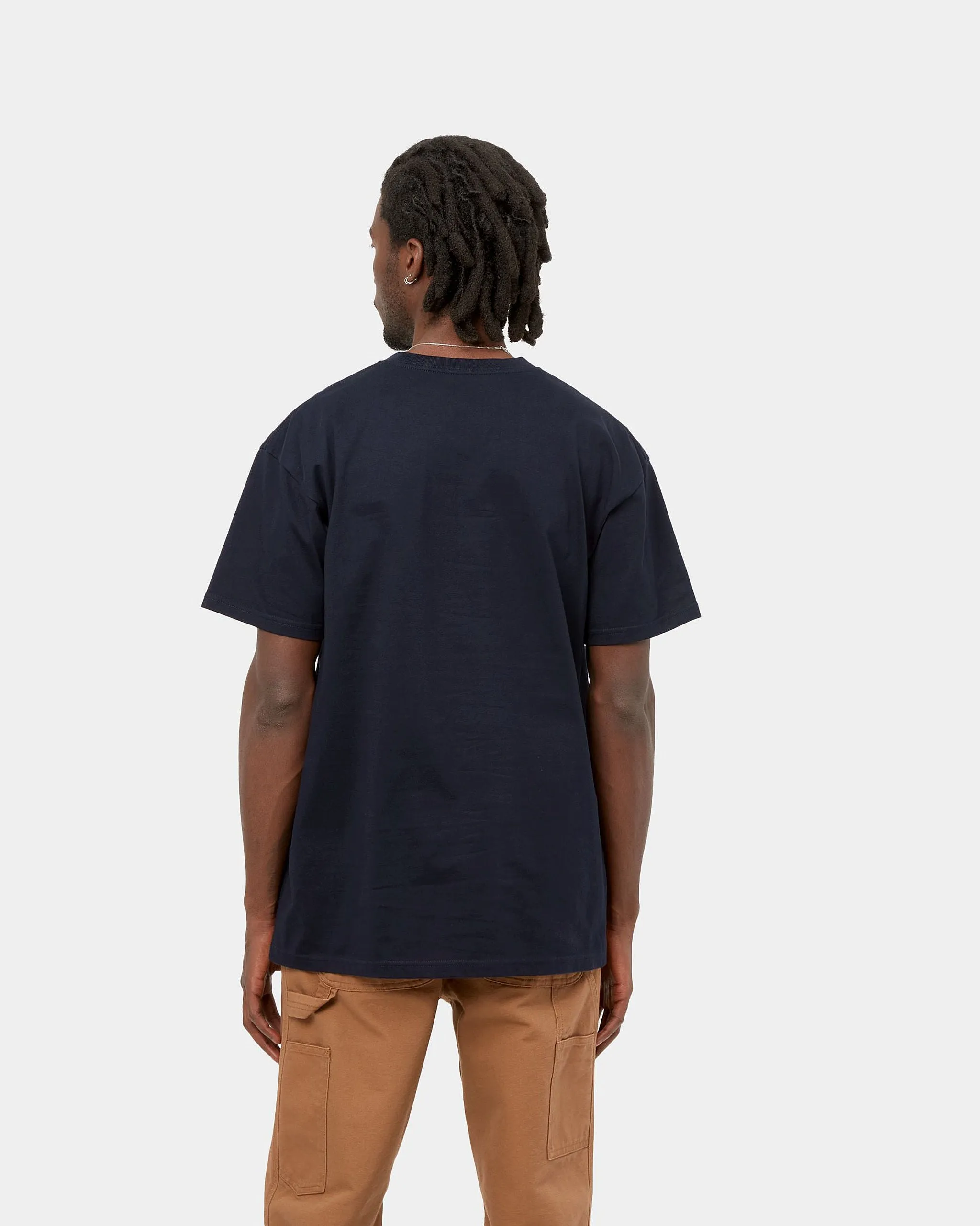 Carhartt WIP S/S Chase Tee - Dark Navy / Gold