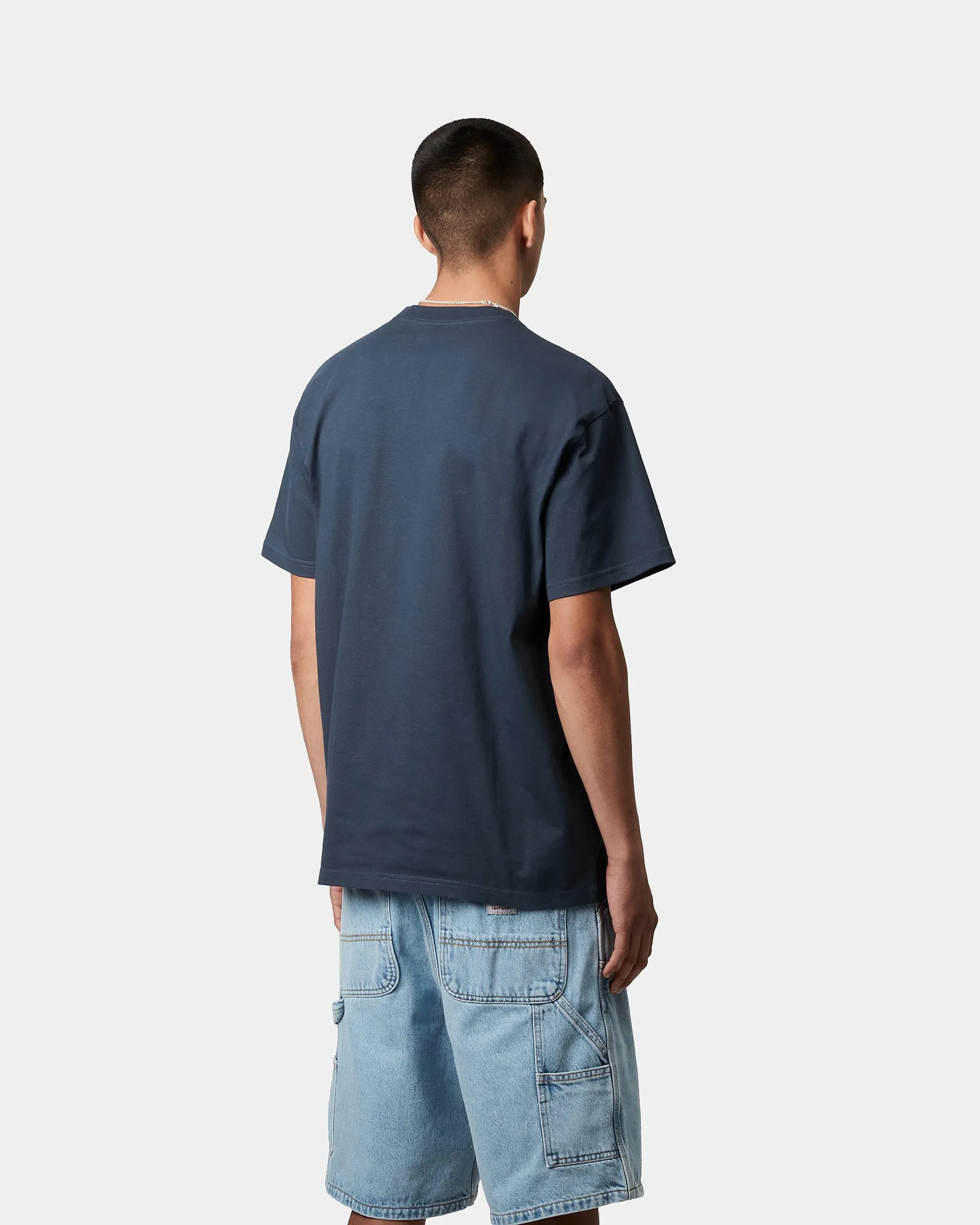 Carhartt WIP S/S Chase Tee - Dusky Blue / Gold