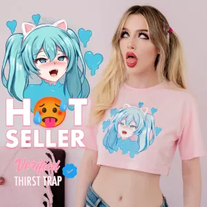 Cat Girl Pink Crop Top