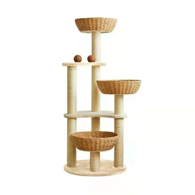 Cat Tree Hand-Knit Tower | Cat Toy