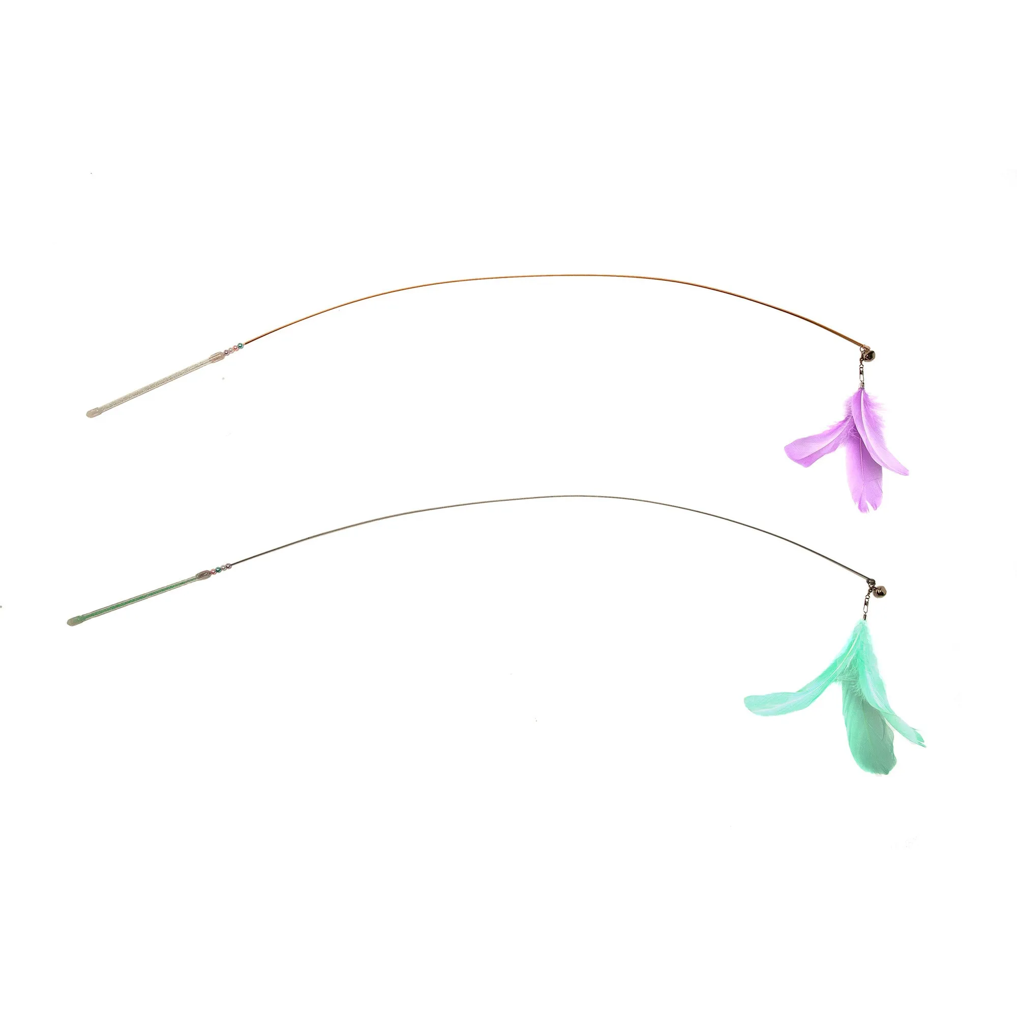 Dizzy Kitty Feather Cat Wand Toy (2 pack)