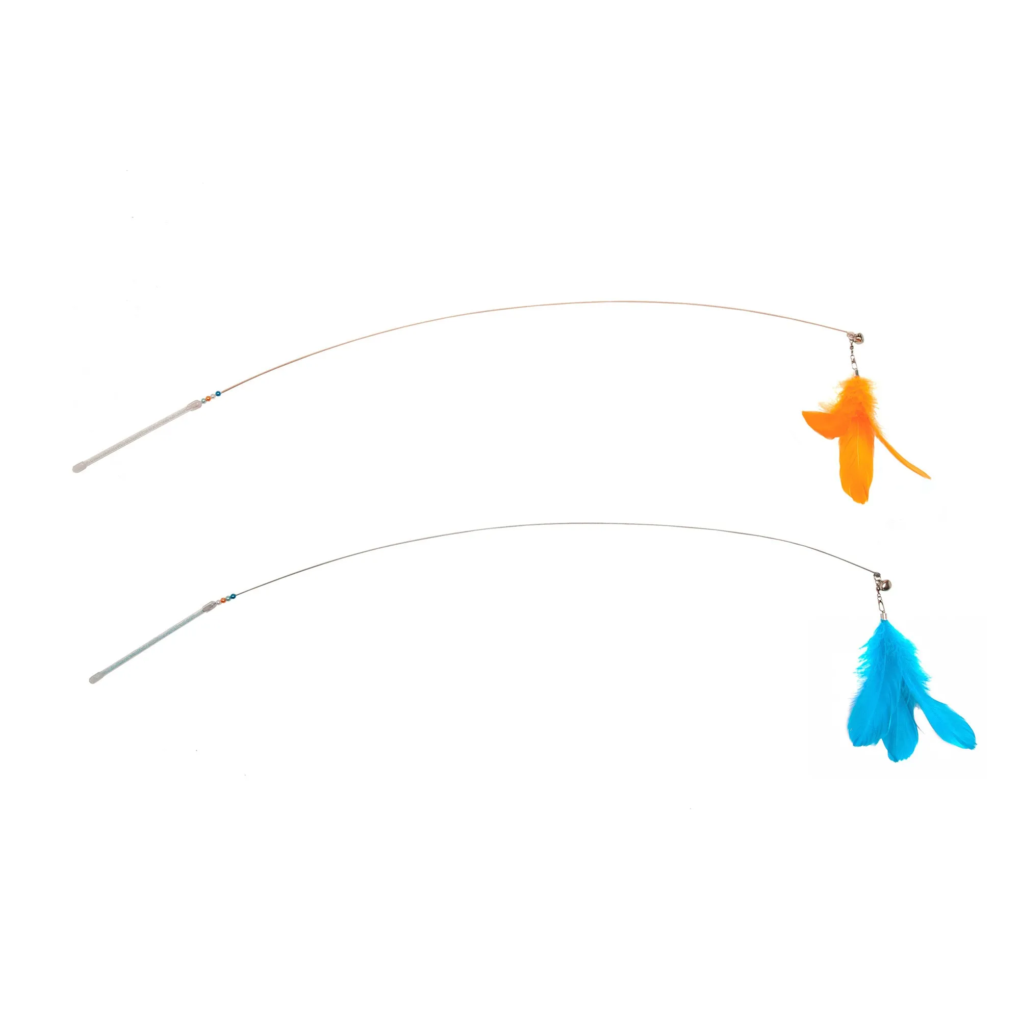 Dizzy Kitty Feather Cat Wand Toy (2 pack)