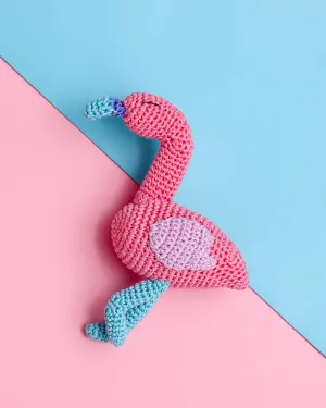Flamingo Knit Dog Toy