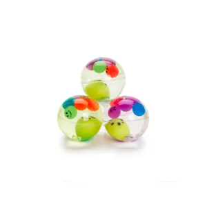 Happy Face Light Up Glitter Bouncing Ball Assorted