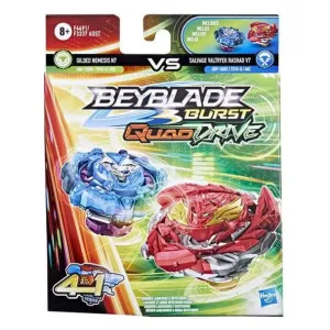 HASBRO Gilded Nemesis N7 & Red Salvage Valtryek Rashad V7 Beyblade Burst DB QuadDrive Dual Pack F4491