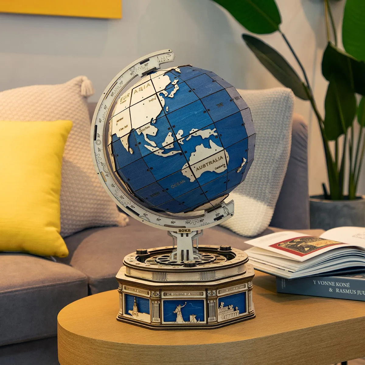 Interactive Globe 3D Wooden Puzzle
