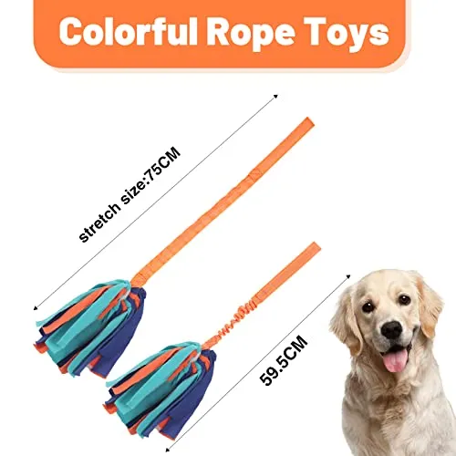 Interactive No Squeaker Tuggable Dog Rope Toy