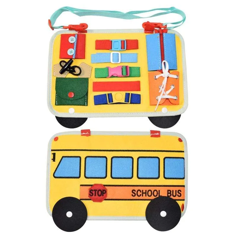 Kids Busy Board Buckle Montessori Toys Baby Learns Life Skills With Zipper Buttons Training Tool Childs Sensory Educational Game