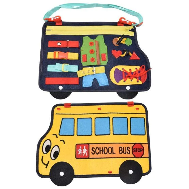 Kids Busy Board Buckle Montessori Toys Baby Learns Life Skills With Zipper Buttons Training Tool Childs Sensory Educational Game