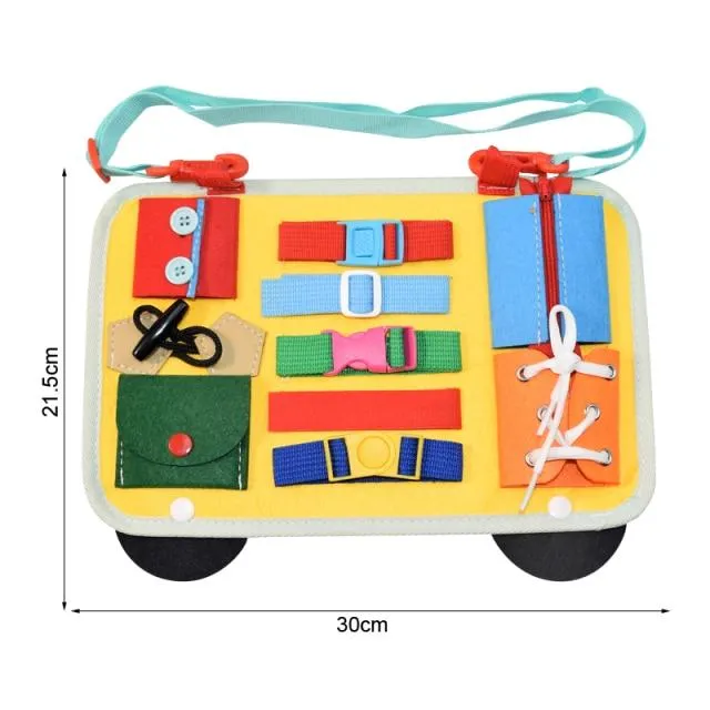 Kids Busy Board Buckle Montessori Toys Baby Learns Life Skills With Zipper Buttons Training Tool Childs Sensory Educational Game
