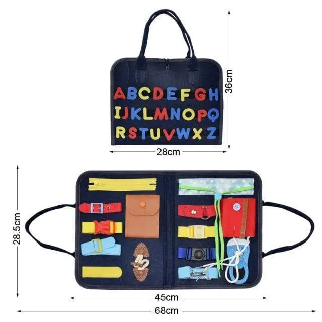 Kids Busy Board Buckle Montessori Toys Baby Learns Life Skills With Zipper Buttons Training Tool Childs Sensory Educational Game