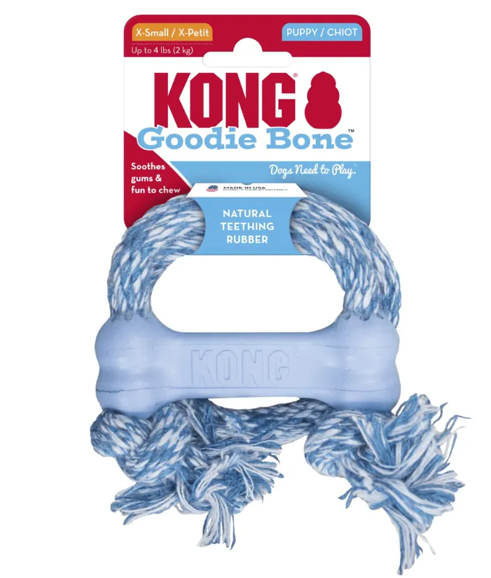 Kong - Puppy Goodie Bone With Rope X-Small