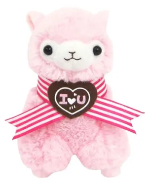 Llama Sweet Heart Alpaca 25" Plush Pink