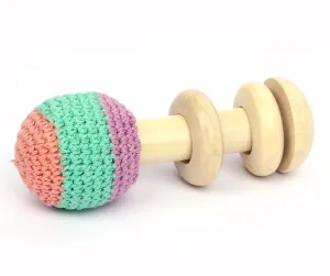 Mother Touch Toys - Soft Crochet Rattle: Sensory Play for Babies (Ages 0 )