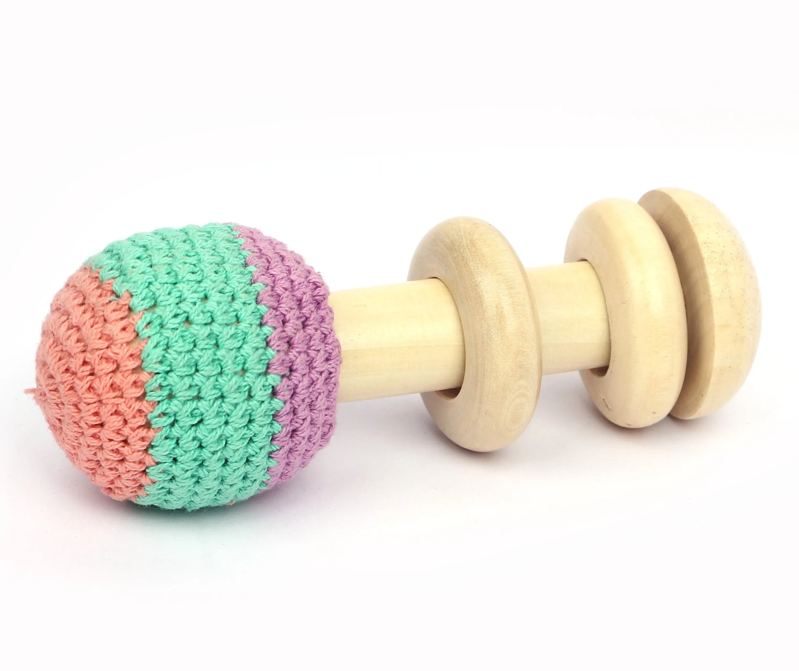 Mother Touch Toys - Soft Crochet Rattle: Sensory Play for Babies (Ages 0 )