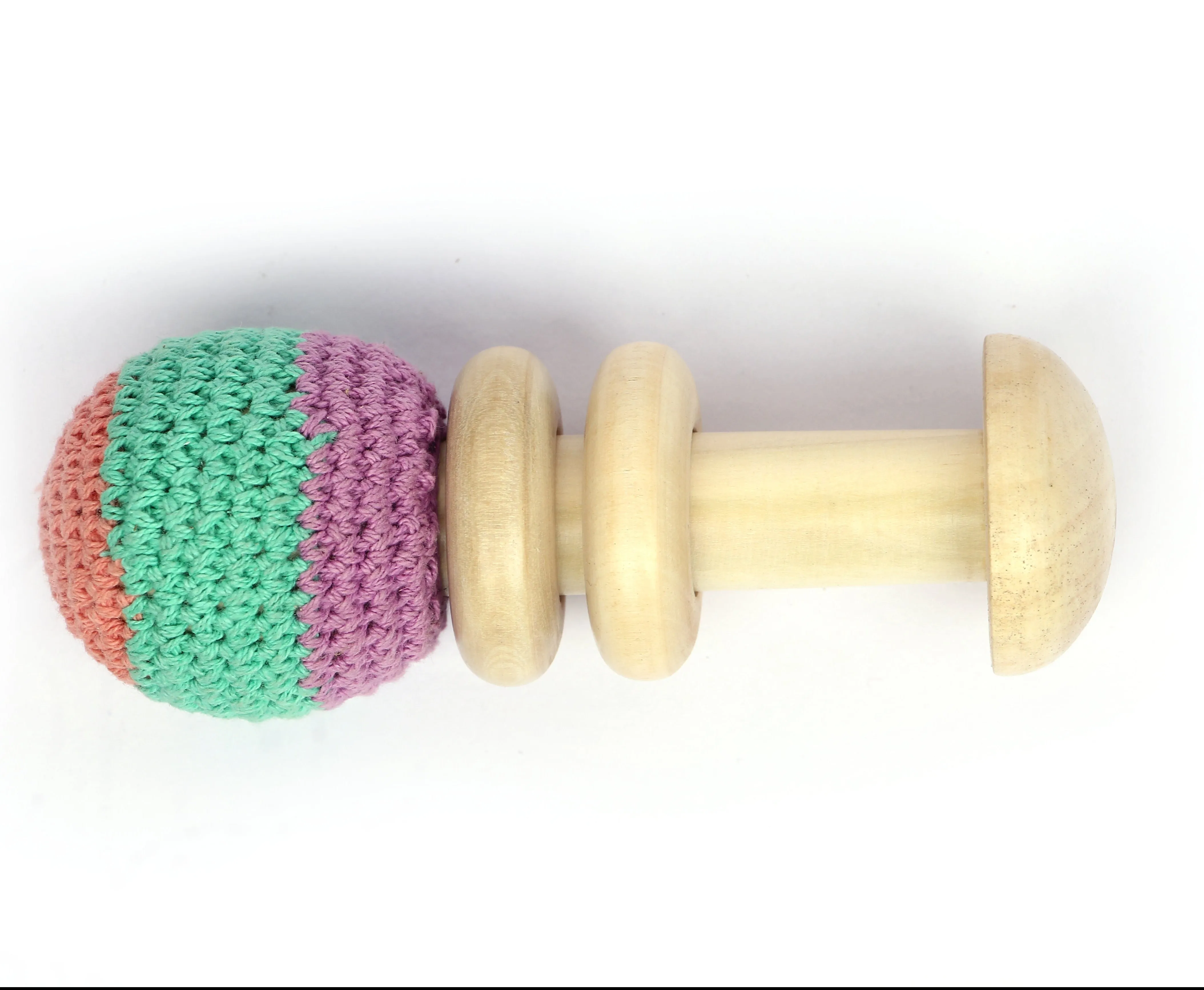 Mother Touch Toys - Soft Crochet Rattle: Sensory Play for Babies (Ages 0 )