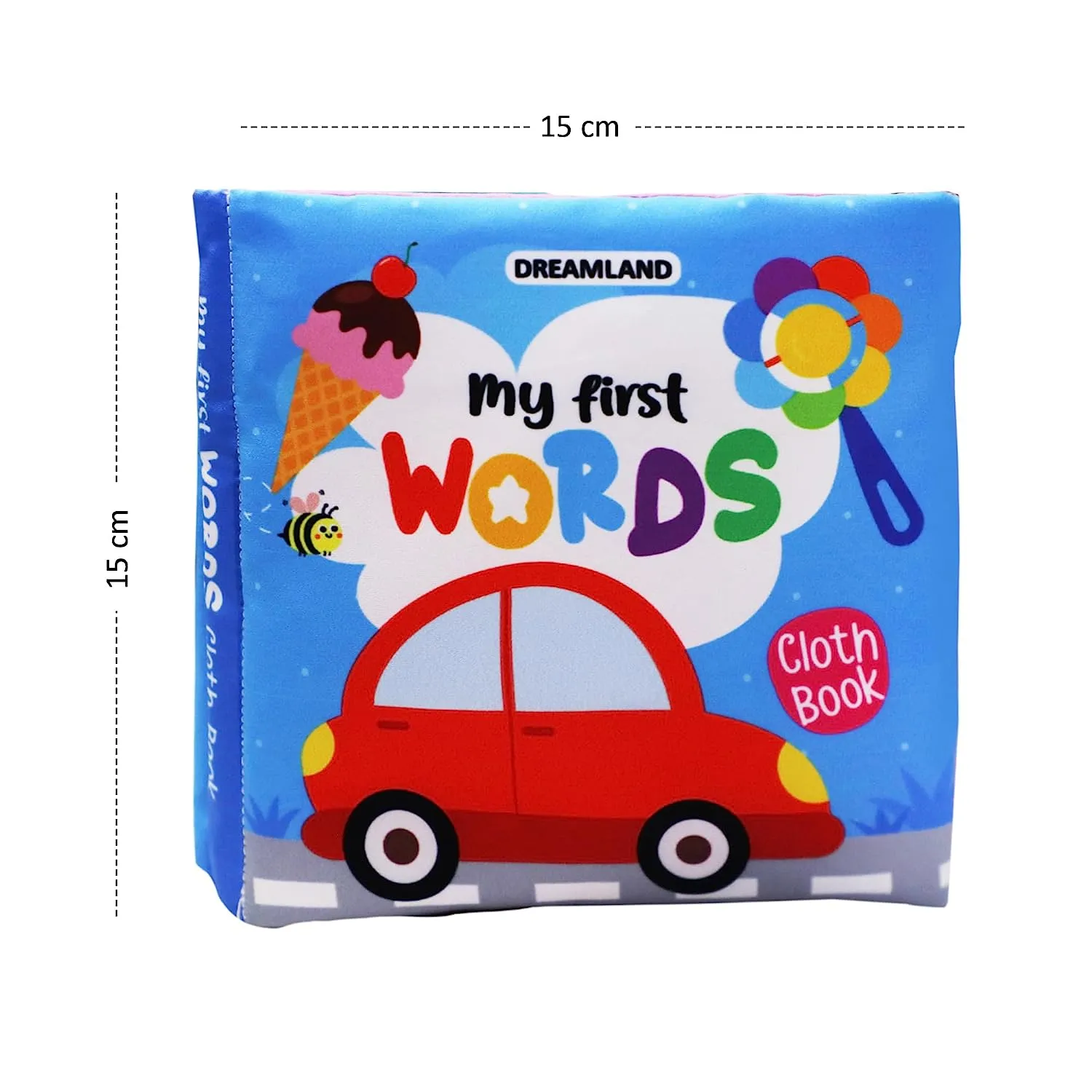 My First Words Cloth Book with Squeaker and Crinkle Paper Cloth Books for Toddler Kids