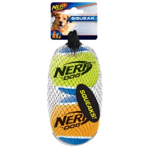 Nerf Dog Squeak Tennis Balls, 2 pack, Large, 3in