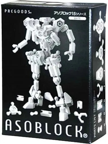 NEW ASOBLOCK BASIC 151W WHITE Building Block Toy