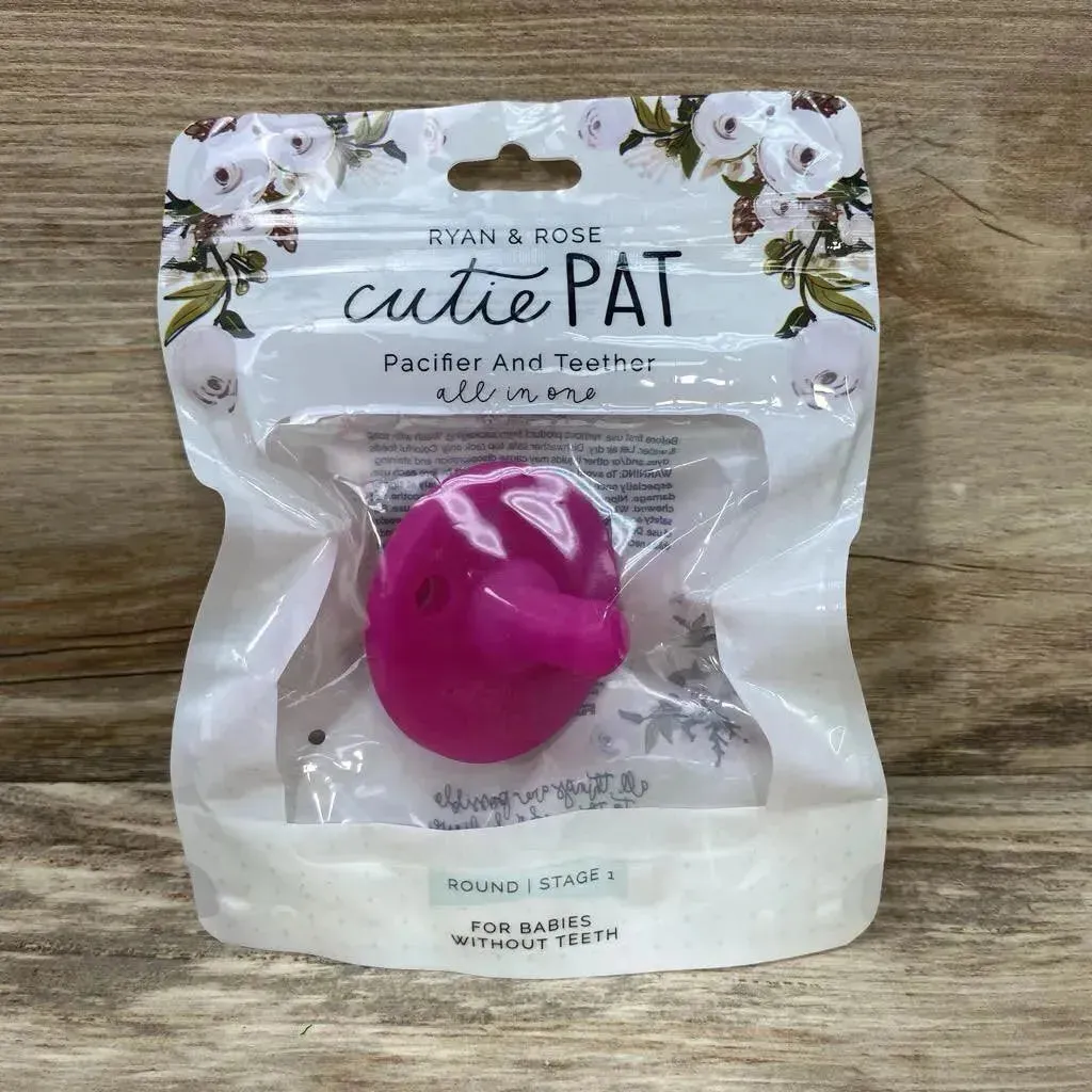 NEW Ryan & Rose Cutie PAT Round Pacifier   Teether Stage 1