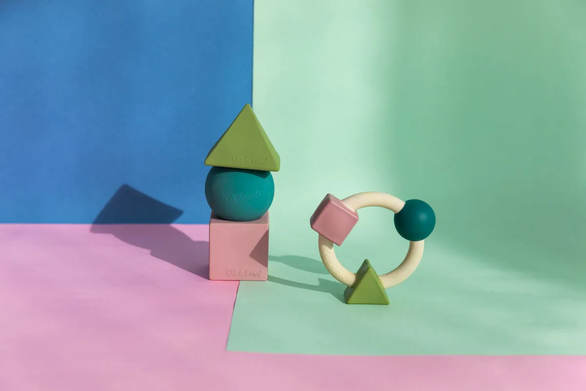 Oli & Carol X Bauhaus Movement Floating Geometric Blocks Pastel