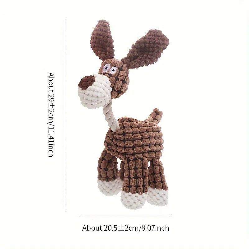 Oneofakind Donkey Design Squeaky Toy for Interactive Dog Chewing