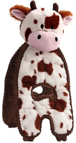 Outward Hound Cuddle Tugs Cow Squeaky Plush Dog Toy