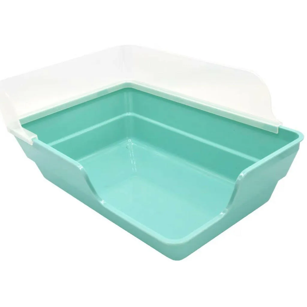 Oxbow Enriched Life Rectangle Litter Pan with Removable Shield For Small Animals