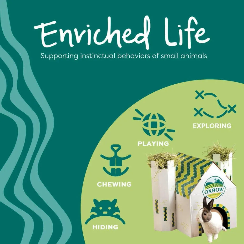 Oxbow Enriched Life Rectangle Litter Pan with Removable Shield For Small Animals